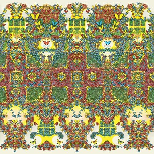 Colorful psychedelic vinyl LP sleeve featuring intricate kaleidoscopic patterns and butterfly motifs