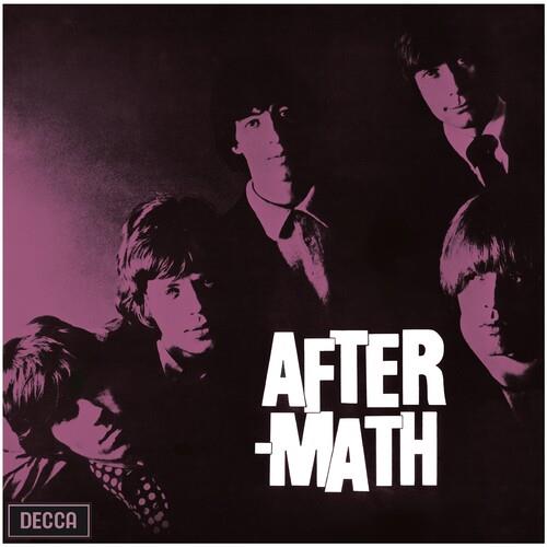 Purple and black album cover featuring four band members with bold white title text