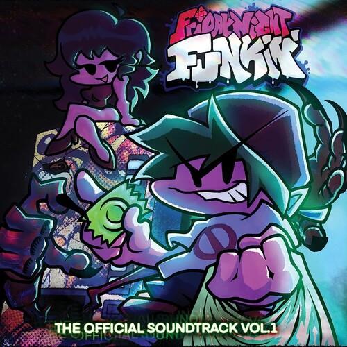 Vinyl LP cover featuring stylized cartoon characters with purple and teal coloring