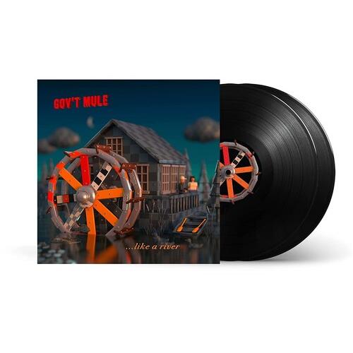 Double LP vinyl set with illustrated cover art featuring a watermill and cabin