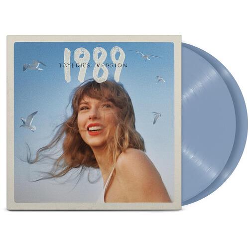 Light blue vinyl record sleeve featuring a woman with windblown hair against a sky with seagulls