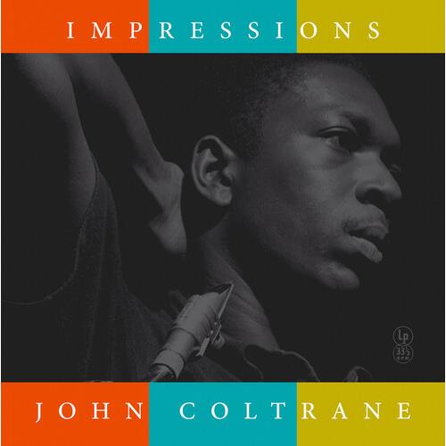 Black and white portrait of a man playing saxophone with colorful orange and teal borders