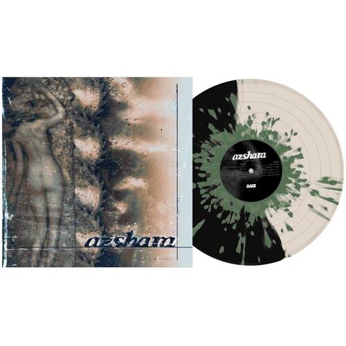 Ashen Skies - Half Black/Half Bone w/ Army Green Splatter - Vinyl LP (Black/White/Green)