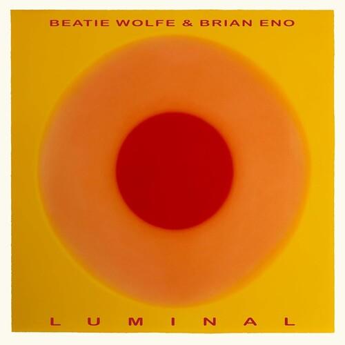 Yellow album cover with concentric orange and red circles and red text