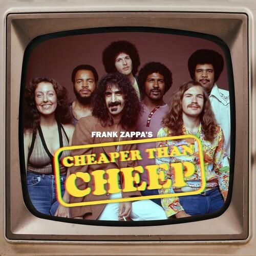 Vintage television screen displaying a group portrait with bold yellow and red title text