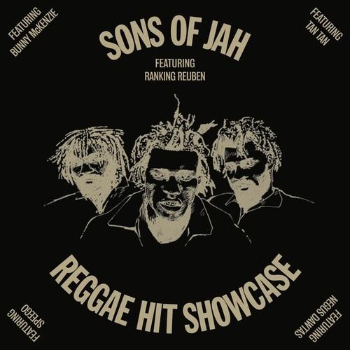 Black vinyl record sleeve featuring illustrated portraits of three musicians with dreadlocks