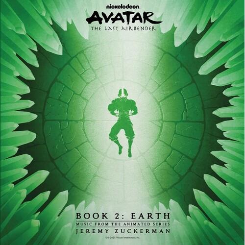 Green vinyl LP cover featuring a silhouette of a character surrounded by crystal formations