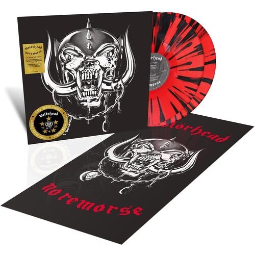 Red and black splatter vinyl LP with black gatefold sleeve featuring a snarling skull graphic