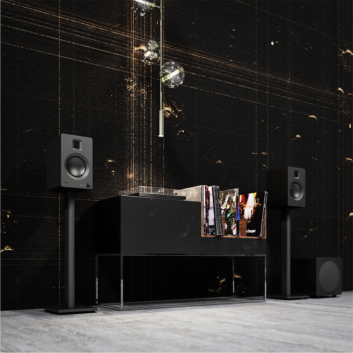 Pro-Ject Debut Evo 2 Turntable Bundle with Kanto TUK Premium Powered Bookshelf Speakers (Satin Black/Matte Black)