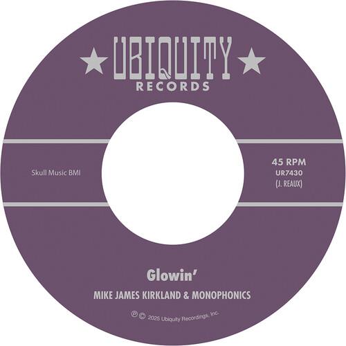 Purple vinyl record label with white text and star accents