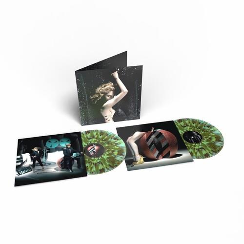 Limited edition vinyl set with two green marbled records and open gatefold sleeve