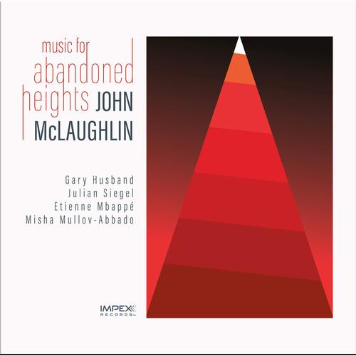 Album cover featuring a geometric red and orange triangle design on a black background