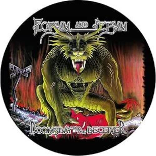Picture disc vinyl LP featuring a green monster with fangs and a railroad crossing sign