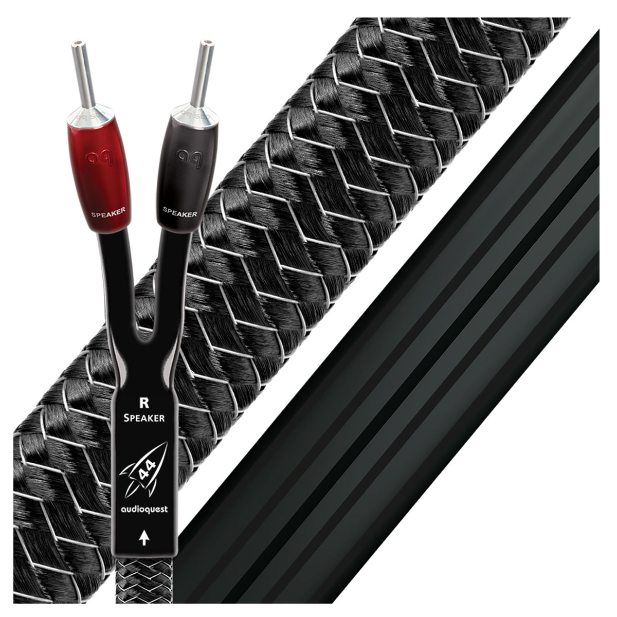 AudioQuest Rocket 44 Speaker Cables with SureGrip 300 BFA/Banana Silver Connectors - 10' (3.04m) - 2-Pack