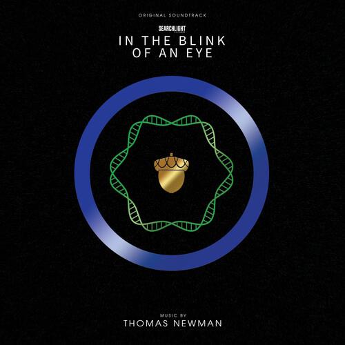 Black vinyl record sleeve featuring a gold acorn inside a green DNA helix and blue circle
