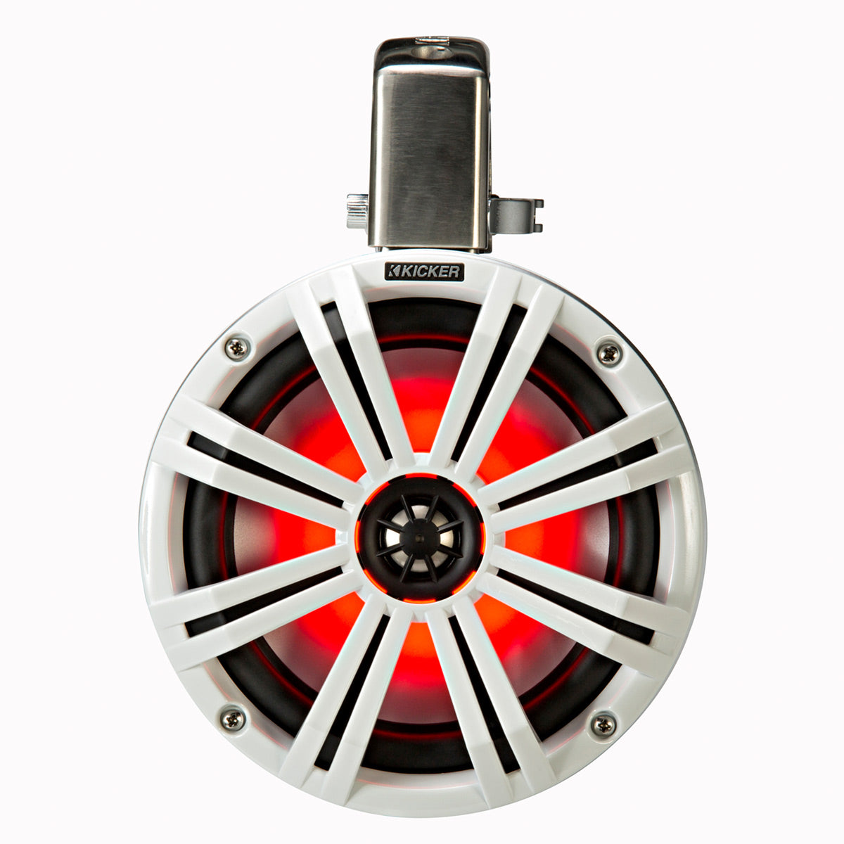 Kicker 45KMTC8 8" Marine Coaxial Tower System - Pair (White)