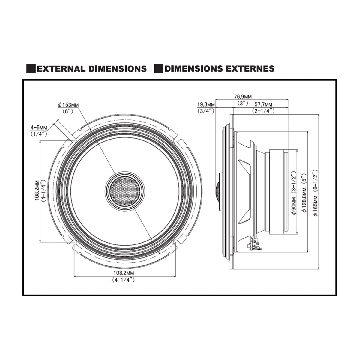 Alpine S2-S65 S-Series 6.5" 2-Way Coaxial Speakers - Pair