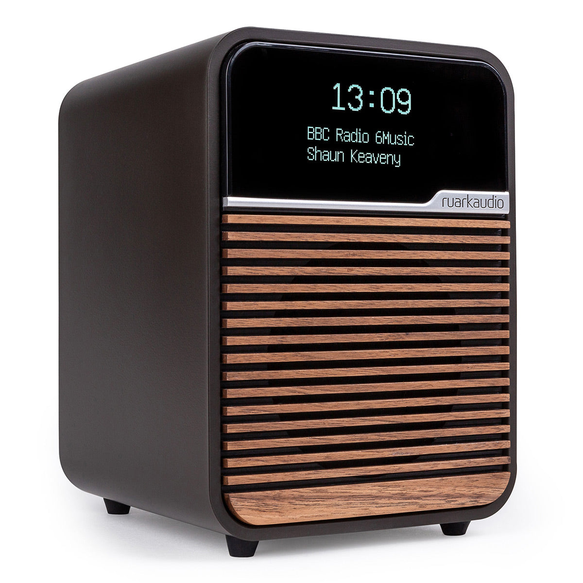 Ruark Audio R1 MK4 USB FM Bluetooth Radio with Wood Grille (Espresso/Walnut)
