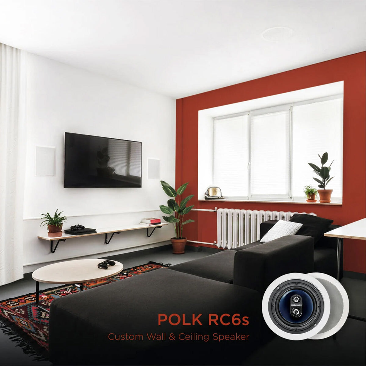 Polk Audio RC6s In Ceiling Speakers (4 Pack)