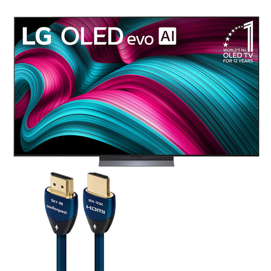 LG OLED77C5PUA 77 Inch 4K OLED evo C5 Smart TV with AudioQuest SKY 3m HDMI Cable
