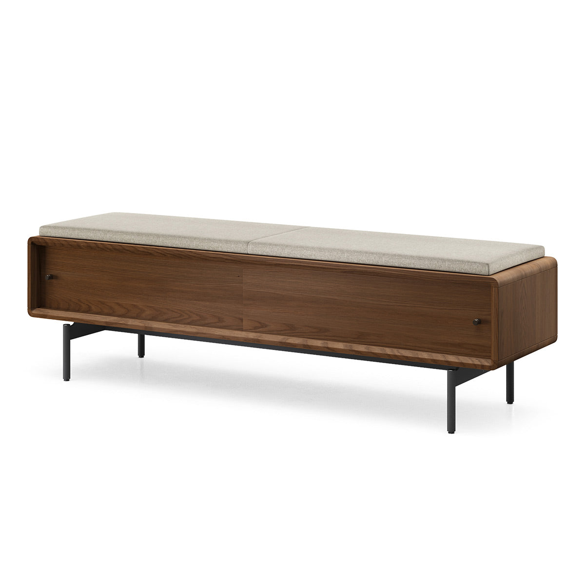BDI LINQ Bench 9101 with Fabric Cushion (Mocha/Almond)