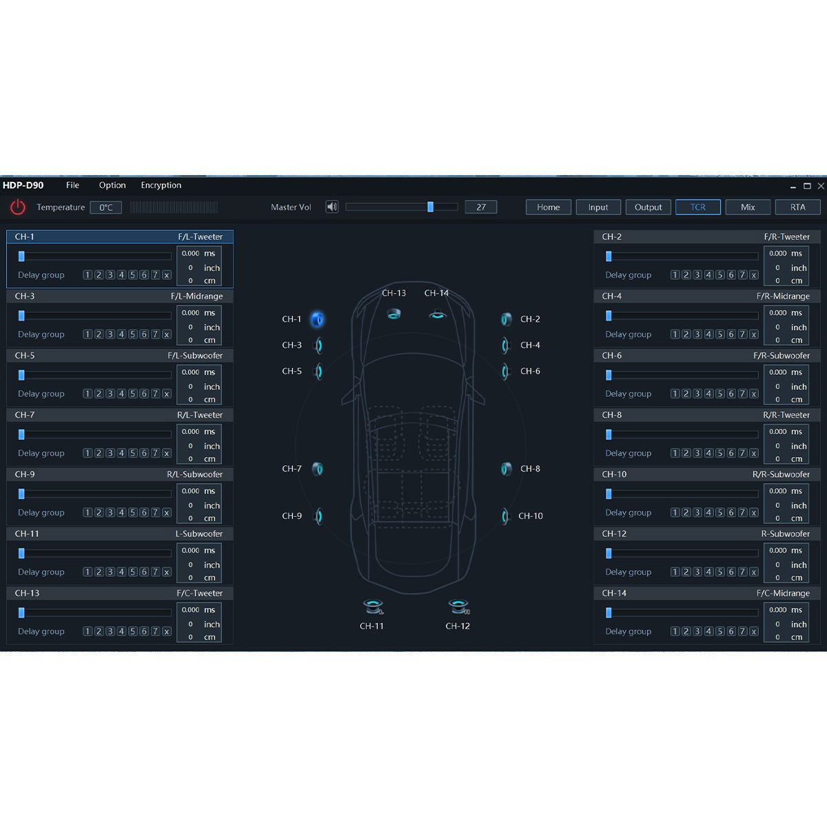 Alpine HDP-D90 Status Series DSP Amplifier