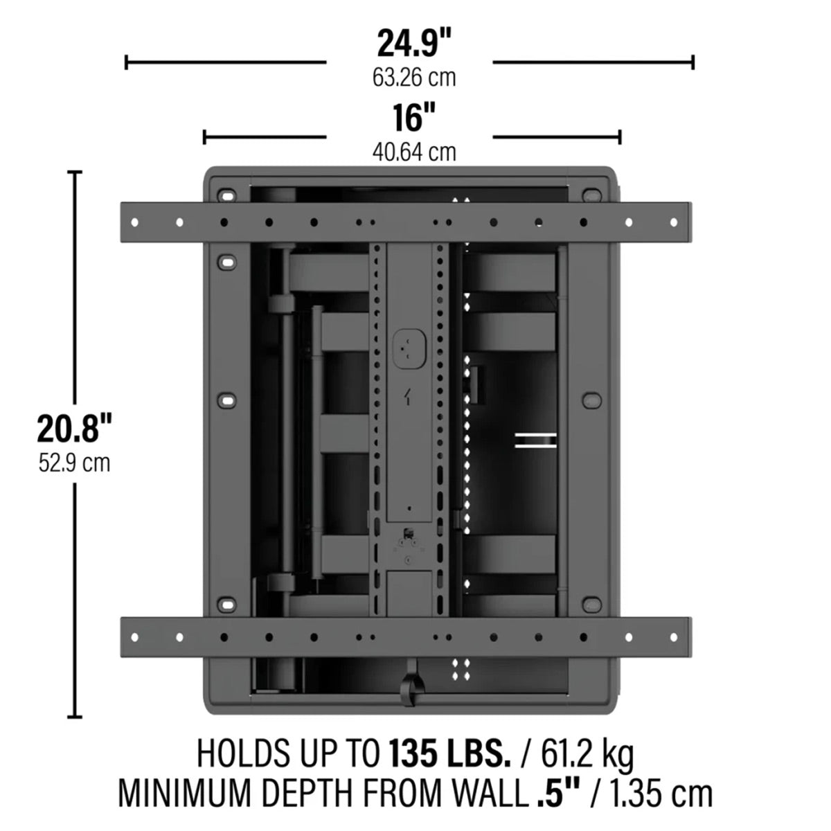 Sanus VIWLF128 Premium Large In-Wall Full Motion TV Mount for 42" - 85" TVs