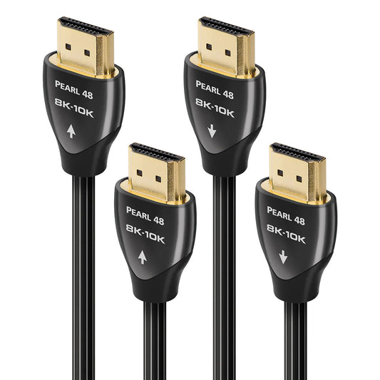 AudioQuest Pearl 48 8K-10K 48Gbps Ultra High Speed HDMI Cable - 2.46 ft. (.75m) - Pair