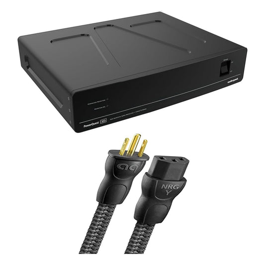 AudioQuest PowerQuest 303 12-Outlet Surge Protector and Power Conditioner with AudioQuest NRG-Y3 1.0m Low-Distortion 3-Pole AC Power Cable