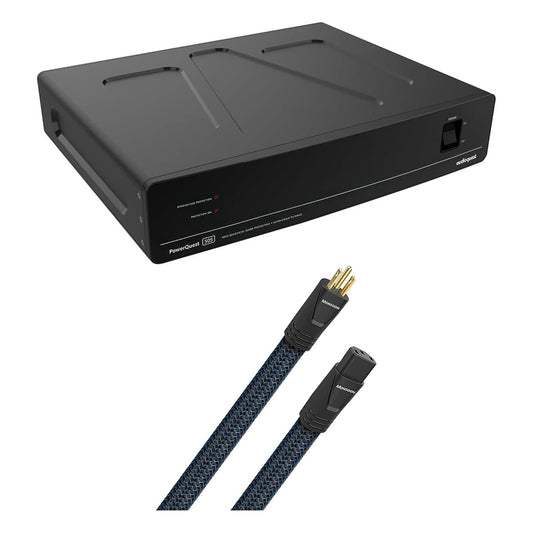 AudioQuest PowerQuest 505 12-Outlet Surge Protector and Power Conditioner with AudioQuest NRG-Y3 1.0m Low-Distortion 3-Pole AC Power Cable