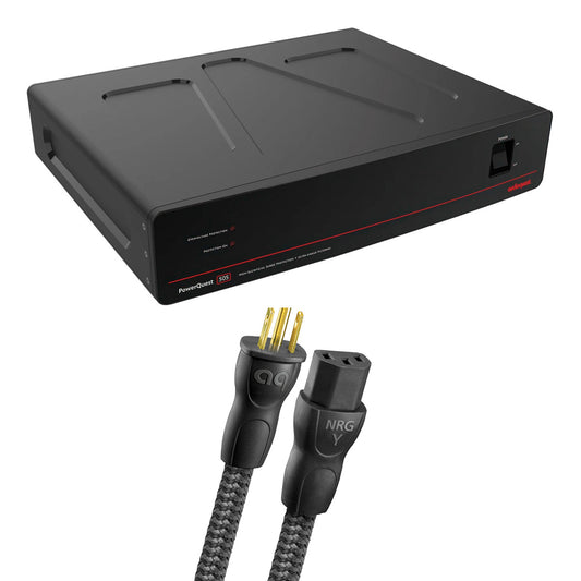 AudioQuest PowerQuest 505 12-Outlet Surge Protector and Power Conditioner with AudioQuest NRG-Y3 1.0m Low-Distortion 3-Pole AC Power Cable