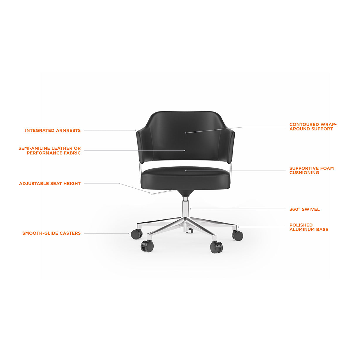 BDI Circa 3581 Office Chair (Black)