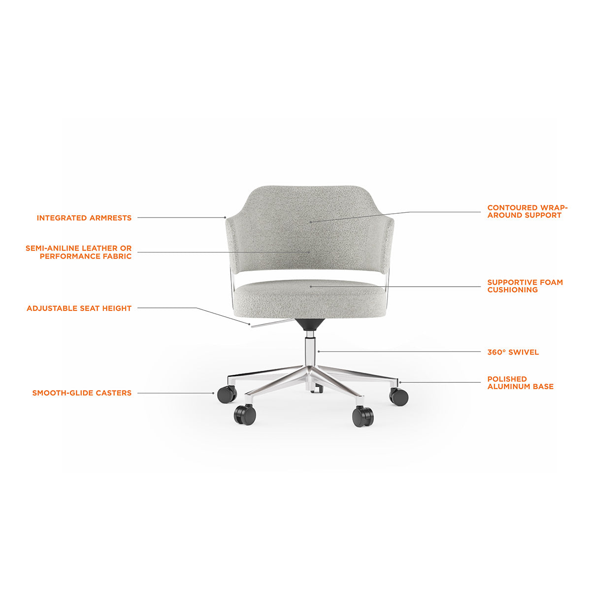 BDI Circa 3582 Office Chair (Oatmeal)