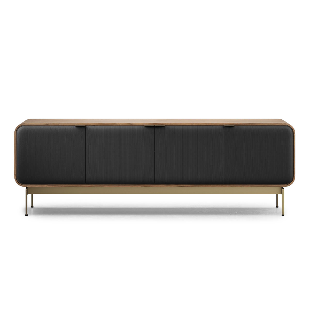BDI Plume 8079 Quad Wide Media Cabinet (Natural Walnut, Bronze)