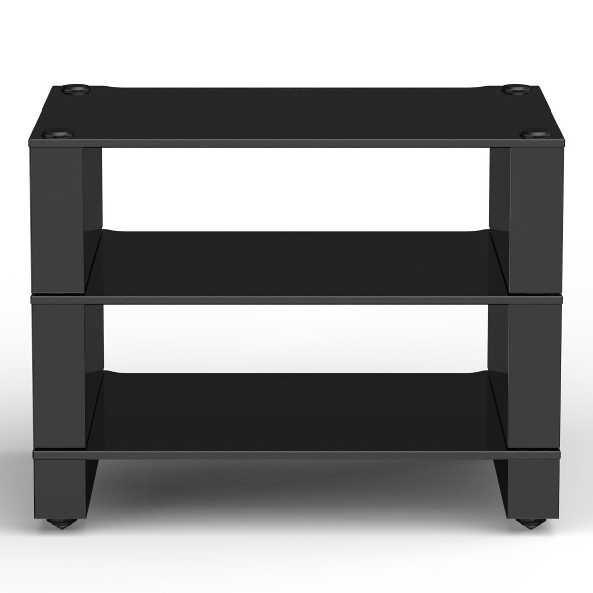 BLOK Stax 2G 3 Shelf Collection Modular Hi-Fi Stand (Black Glass/High Gloss Black)