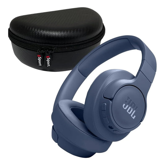 JBL Tune 770NC Wireless Over Ear Noise Cancelling Headphone with gSport Case (Blue)