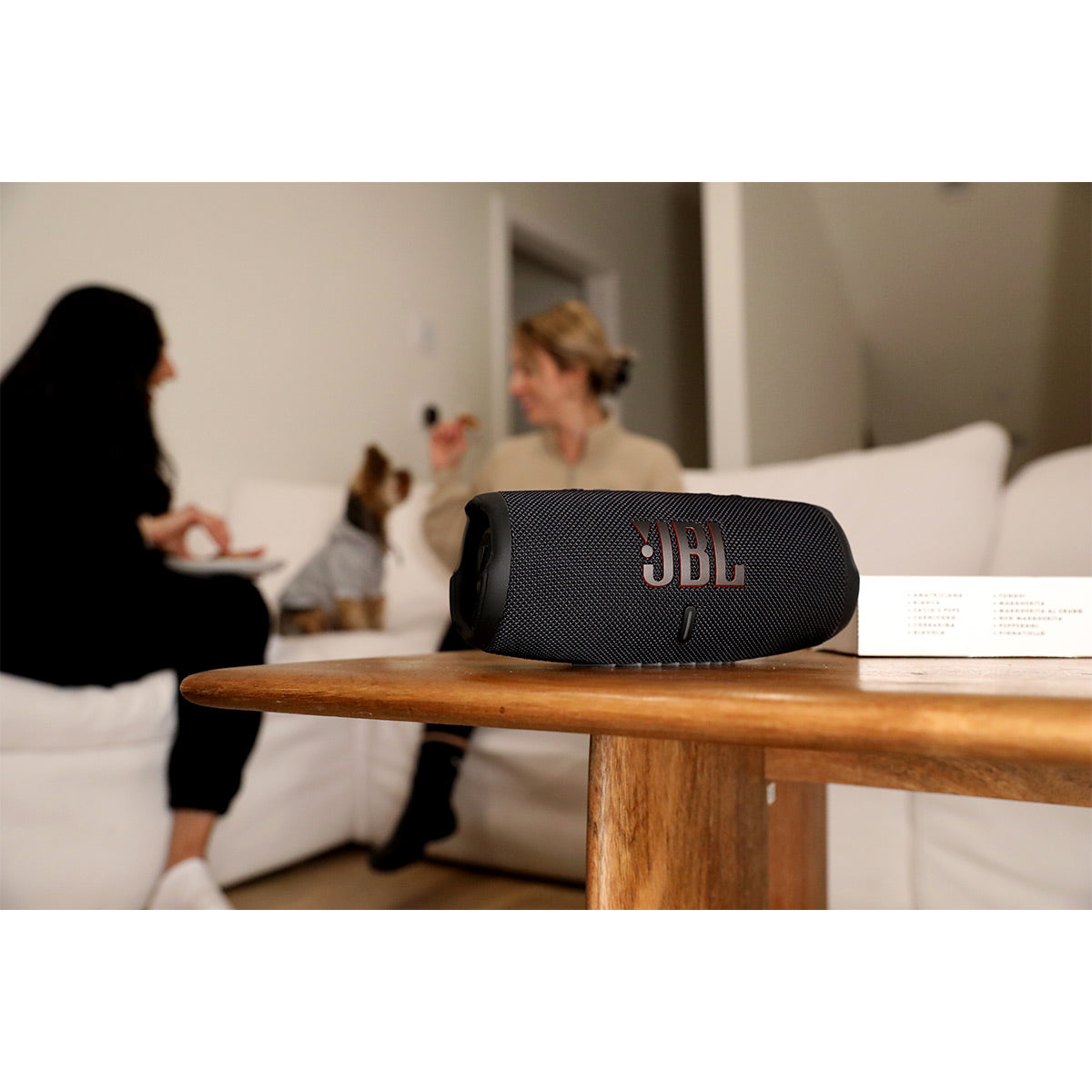 JBL Charge 5 Portable Waterproof Bluetooth Speaker with Powerbank - Pair (Black/Black)