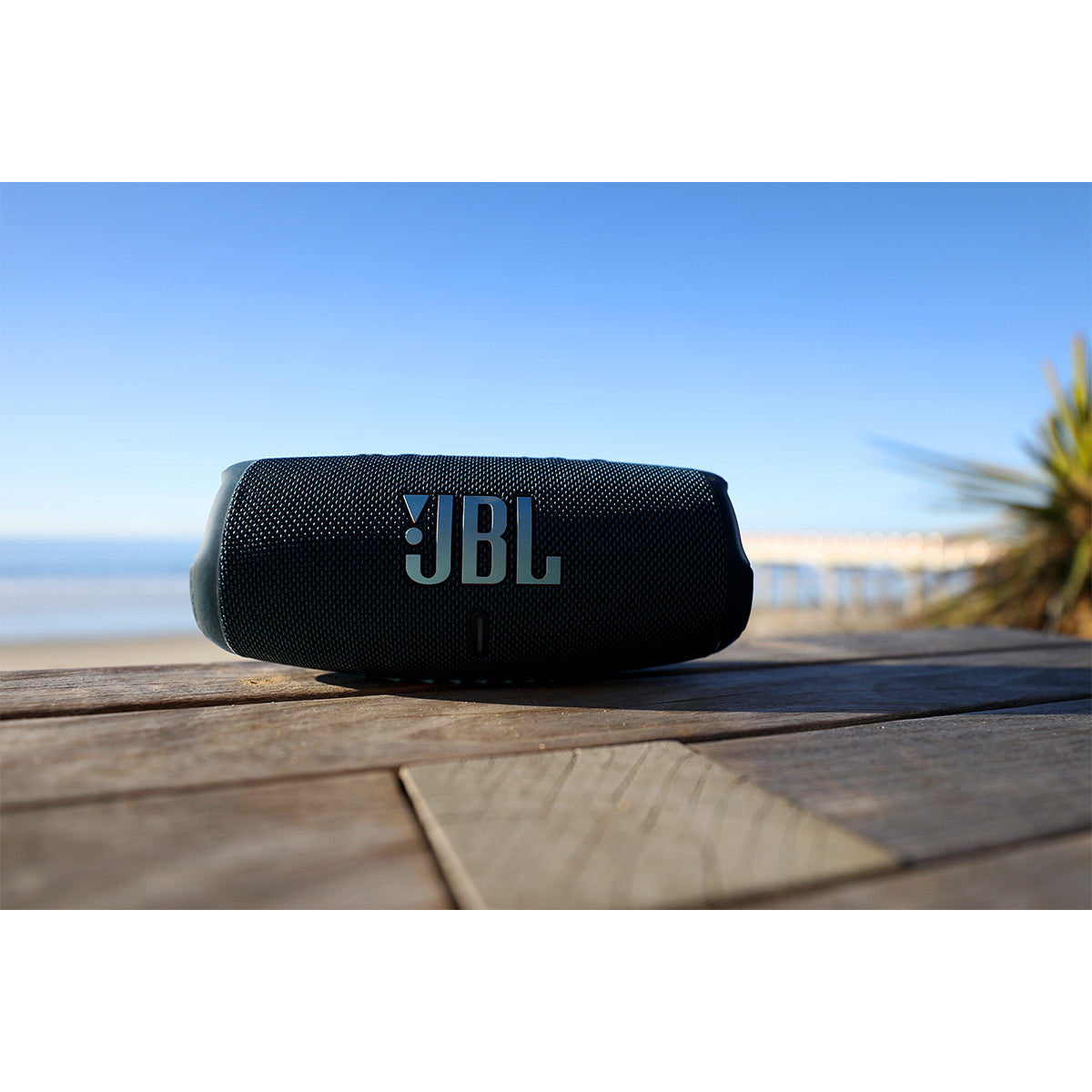 JBL Charge 5 Portable Waterproof Bluetooth Speaker with Powerbank - Pair (Blue/Gray)
