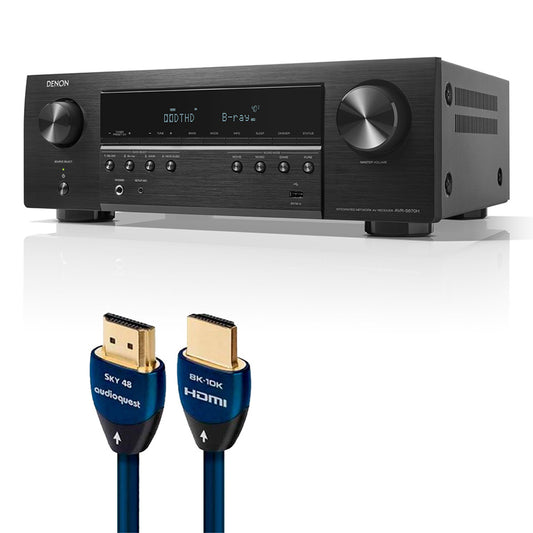 Denon AVR-S670H 5.2 Channel 8K Home Theater Receiver Bundle with AudioQuest SKY 3m HDMI Cable