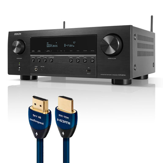 Denon AVR-S970H 7.2 Channel 8K Receiver with AudioQuest SKY 3m HDMI Cable
