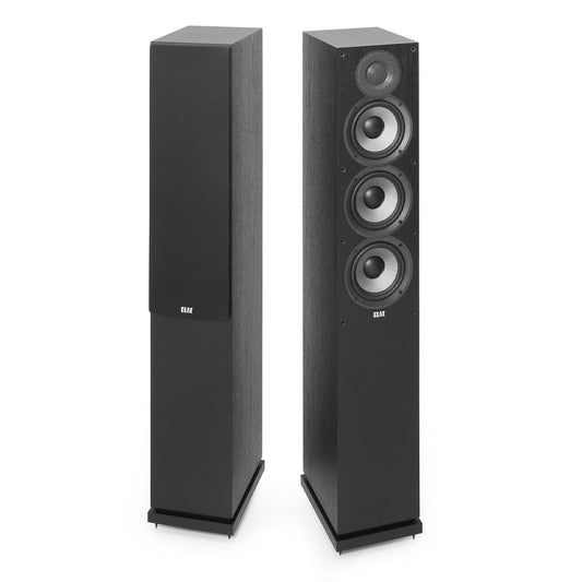 ELAC F5.2 Debut 2.0 Floorstanding Speaker - Pair (Black Ash Vinyl)