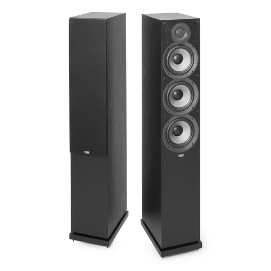 ELAC F6.2 Debut 2.0 Floorstanding Speaker - Pair (Black Ash Vinyl)