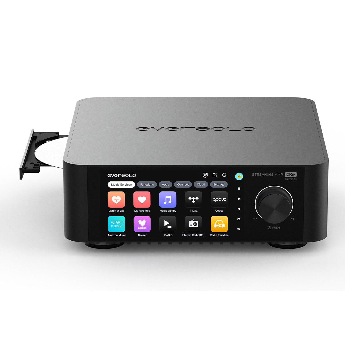 Eversolo Play CD Streaming Amplifier with CD Player (Black)