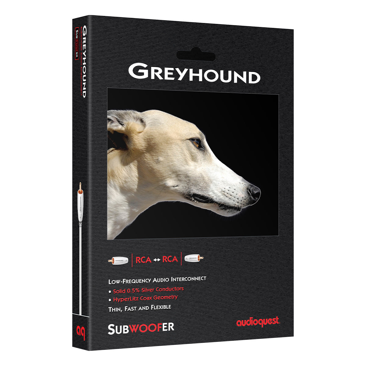AudioQuest Greyhound RCA Low-Frequency Subwoofer Audio Interconnect - Each (39.37 ft.)