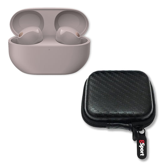 Sony WF-1000XM5 Wireless Noise Cancelling In-Ear Headphone Bundle with gSport Hardshell Case (Pink)