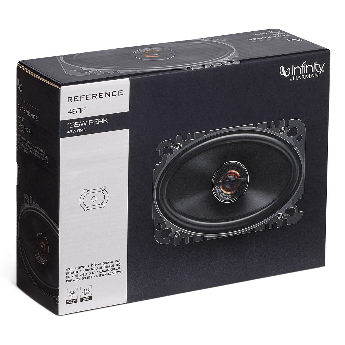 Infinity REF467F 4x6 Inch 2 Way Car Speakers - Pair