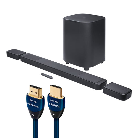 JBL BAR 1300X MK2 11.1.4 Channel Soundbar with AudioQuest Sky 3m HDMI Cable