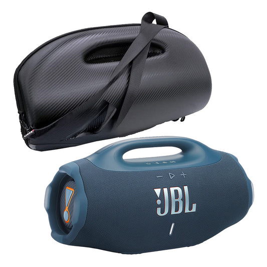 JBL Boombox 4 Waterproof Portable Bluetooth Speaker Bundle with gSport Case (Blue)
