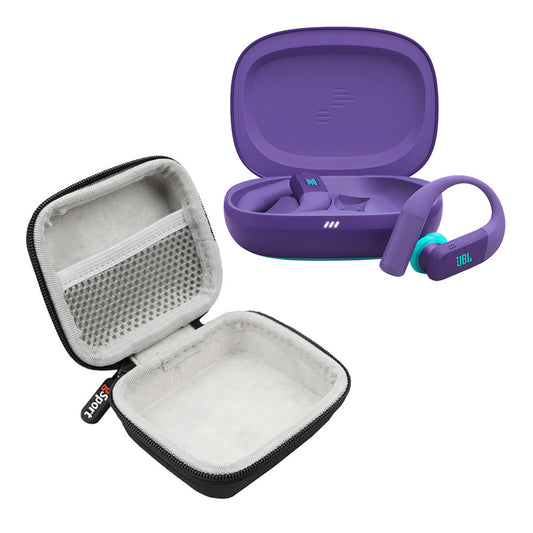 JBL Endurance Peak 4 True Wireless Noise Cancelling Sport Earbuds Bundle with gSport Case (Purple)