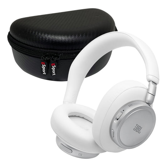 JBL Live 780NC Wireless Over Ear Noise Cancelling Headphone Bundle with gSport Case (White)